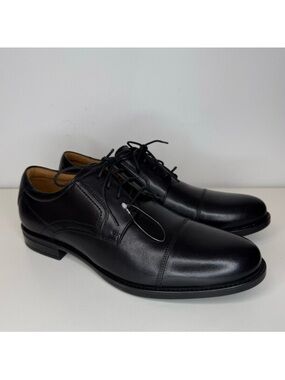 Florsheim Black Leather Cap Toe Dress Oxford Comfortech Men’s 11 D NEW
